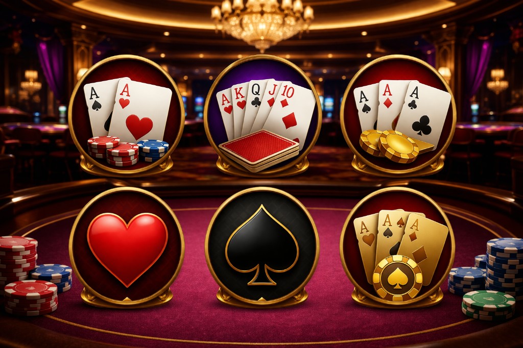 Cards, chips, and casino-style game highlights on Bounty Game